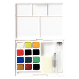 Koi Water Colours Pocket Field Sketch Box 12 + Brush in the group Art Supplies / Artist colours / Watercolour Paint at Pen Store (125610)