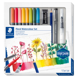 Floral Watercolour set 12 pcs in the group Pens / Artist Pens / Watercolour Pencils at Pen Store (126611)