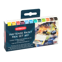 Inktense Paint Pan Set Studio 12 Half pans in the group Art Supplies / Artist colours / Watercolour Paint at Pen Store (128192)