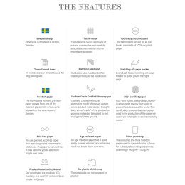 Notebook A5 Ruled Khaki Green in the group Paper & Pads / Note & Memo / Notebooks & Journals at Pen Store (128468)