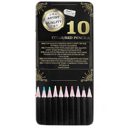 Colouring pencils 10-set in tin box in the group Pens / Artist Pens / Coloured Pencils at Pen Store (128575)