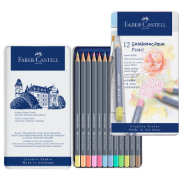 Goldfaber Aqua Watercolour Pencil 12-set Pastel in the group Pens / Artist Pens / Watercolour Pencils at Pen Store (128726)