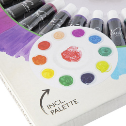 Acrylic Paint 12ml 30-set + palette in the group Art Supplies / Artist colours / Acrylic Paint at Pen Store (129364)
