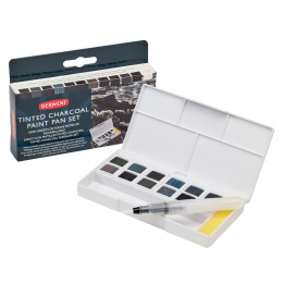Tinted Charcoal Paint Pan Set 12 Half pans in the group Art Supplies / Artist colours / Watercolour Paint at Pen Store (129568)