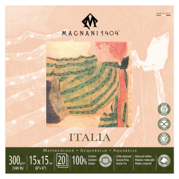 Watercolour Pad Italia 100% Cotton 300g Fine Grain 15x15cm 20 Sheets in the group Paper & Pads / Artist Pads & Paper / Watercolour Pads at Pen Store (129659)