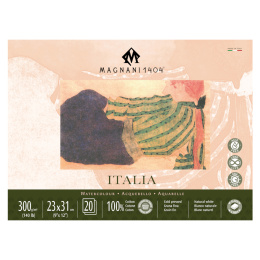 Watercolour Pad Italia 100% Cotton 300g Fine Grain 23x31cm 20 Sheets in the group Paper & Pads / Artist Pads & Paper / Watercolour Pads at Pen Store (129664)