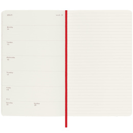 Diary 18M WeekNote Soft Cover Pocket Red in the group Paper & Pads / Planners / 18-Month Planners at Pen Store (130893)