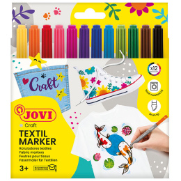 Textile pens Pack of 12 (3 years+) in the group Hobby & Creativity / Paint / Fabric Markers and Dye at Pen Store (131270)