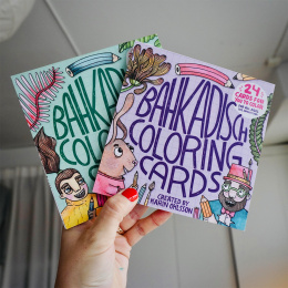 BahKadisch Coloring Cards Purple in the group Hobby & Creativity / Books / Adult Colouring Books at Pen Store (131515)