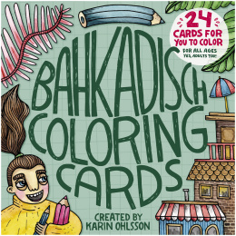 BahKadisch Coloring Cards Green in the group Hobby & Creativity / Books / Adult Colouring Books at Pen Store (131516)