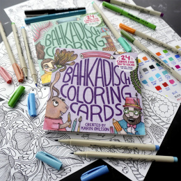 BahKadisch Coloring Cards Green in the group Hobby & Creativity / Books / Adult Colouring Books at Pen Store (131516)