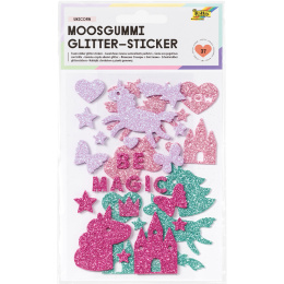 Foam rubber stickers Unicorn 2 Sheets in the group Kids / Fun and learning / Stickers at Pen Store (131583)