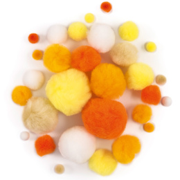 Pompons Yellow 30-pack in the group Kids / Fun and learning / Craft Supplies for Kids / Felt balls and pompoms at Pen Store (131632)