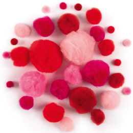 Pompons Red 30-pack in the group Hobby & Creativity / Create / Crafts & DIY at Pen Store (131633)