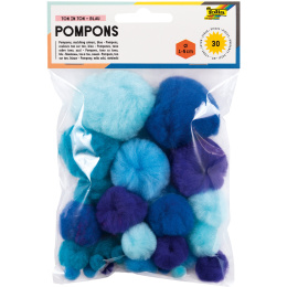 Pompons Blue 30-pack in the group Hobby & Creativity / Create / Crafts & DIY at Pen Store (131634)