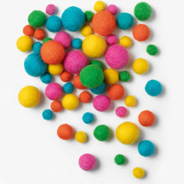 Felt Balls Holi Festival 25-pack in the group Kids / Fun and learning / Craft Supplies for Kids / Felt balls and pompoms at Pen Store (131669)