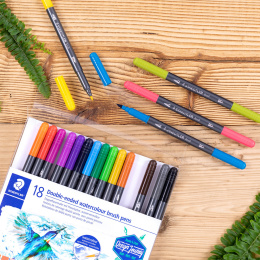 Double-ended watercolour brush pen 18 pcs in the group Pens / Artist Pens / Brush Pens at Pen Store (131925)