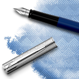 Allure Deluxe Metal & Blue Fountain Pen Fine in the group Pens / Fine Writing / Fountain Pens at Pen Store (132013)