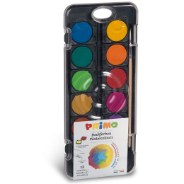 Tempera Watercolour tablets 12-set Ø30 + accessories in the group Kids / Kids' Paint & Crafts / Paint for Kids at Pen Store (132094)
