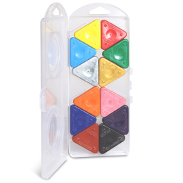 Wax crayons Triangles 12-set Basic + Gold/Silver in the group Kids / Kids' Pens / Crayons for Kids at Pen Store (132103)