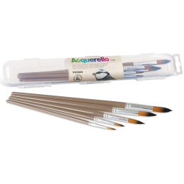 Round-tipped brushes 5-set Watercolour in the group Art Supplies / Brushes / Watercolour Brushes at Pen Store (132223)