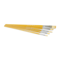 Brushes round/flat tip 5-set Oil in the group Art Supplies / Brushes / Oil Brushes at Pen Store (132224)