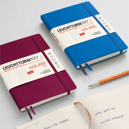 Diary 18M Weekly Planner & Notebook Hard Cover A5 Port Red in the group Paper & Pads / Planners / 18-Month Planners at Pen Store (132566)