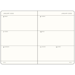 Diary 18M Weekly Planner Hard Cover A5 Black in the group Paper & Pads / Planners / 18-Month Planners at Pen Store (132575)