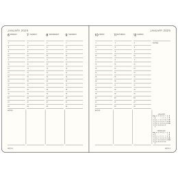 Diary 18M Academic Week Planner Hard Cover A4 Black  in the group Paper & Pads / Planners / 18-Month Planners at Pen Store (132580)