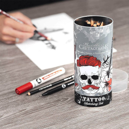 Tattoo Sketching Set 14 pcs in the group Art Supplies / Crayons & Graphite / Graphite & Pencils at Pen Store (132709)