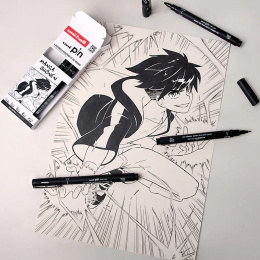 Pin Fineliner 5-set Manga Shonen in the group Pens / Writing / Fineliners at Pen Store (132733)