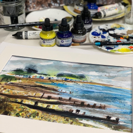 Intro Ink Aquarelle set 6 x 29,5 ml in the group Art Supplies / Artist colours / Watercolour Paint / Liquid watercolour at Pen Store (132932)