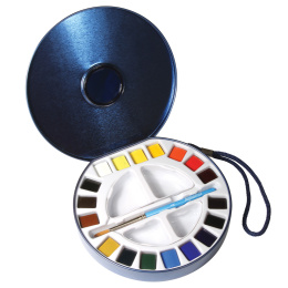 Watercolour Travel set Tin 18  ½ -Half pans  in the group Art Supplies / Artist colours / Watercolour Paint at Pen Store (132937)