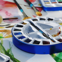 Watercolour Travel set Tin 18  ½ -Half pans  in the group Art Supplies / Artist colours / Watercolour Paint / Watercolour pans at Pen Store (132937)