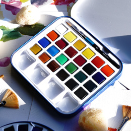 Watercolour Travel set Tin 24 ½ -Half pans  in the group Art Supplies / Artist colours / Watercolour Paint at Pen Store (132938)