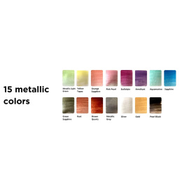 Watercolour Pans Metallic 15 Colours in the group Art Supplies / Artist colours / Watercolour Paint at Pen Store (133837)