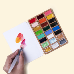 Watercolour Pans DeLuxe 24 Colours in the group Art Supplies / Artist colours / Watercolour Paint at Pen Store (133838)