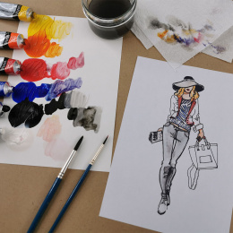 Simply Painting fashion designs with watercolours step-by-step in the group Art Supplies / Artist colours / Watercolour Paint at Pen Store (133869)