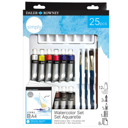 Simply Watercolour Set 25 pcs in the group Art Supplies / Artist colours / Watercolour Paint at Pen Store (133876)