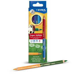 Super Ferby Duo Set of 6 in the group Kids / Kids' Pens / Colouring Pencils for Kids at Pen Store (133978)