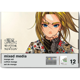 Mixed Media Graphic Art Manga 12 pcs  in the group Pens / Artist Pens / Illustration Markers at Pen Store (134063)