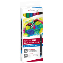 ABT Dual Brush pen Set 6 pcs Basic in the group Pens / Artist Pens / Brush Pens at Pen Store (134111)