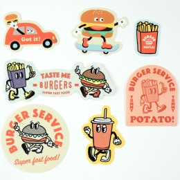 Hako Sticker pack Burgers in the group Hobby & Creativity / Create / Stickers at Pen Store (134457)