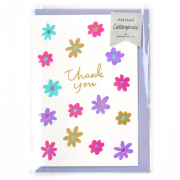 Thank you card Retro flowers in the group Hobby & Creativity / Holidays and seasons / Cards and envelopes at Pen Store (134628)