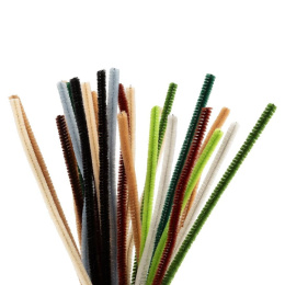 Chenille 30 cm 25-pack Nature colours in the group Hobby & Creativity / Create / Chenille at Pen Store (134699)