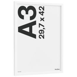 White Wooden Frame 29,7x42 A3 in the group Hobby & Creativity / Organize / Frames / White frames at Pen Store (135097)