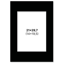 Passepartout Black 21x29,7 cm A4 in the group Hobby & Creativity / Organize / Frames / Matboards at Pen Store (135118)