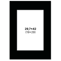 Passepartout Black 29,7x42 cm A3 in the group Hobby & Creativity / Organize / Frames / Matboards at Pen Store (135121)