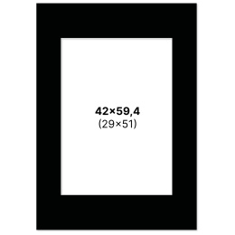 Passepartout Black 42x59,4 cm A2 in the group Hobby & Creativity / Organize / Frames / Matboards at Pen Store (135123)