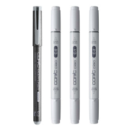 Ciao Shade Set Light Cool Gray Pack of 4 in the group Pens / Artist Pens / Illustration Markers at Pen Store (135147)